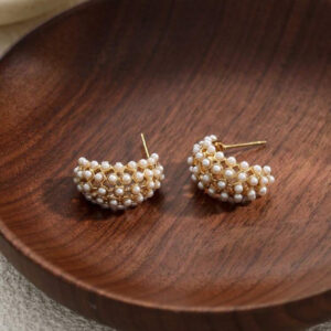 Lunar Pearl Studs - Small Pearl